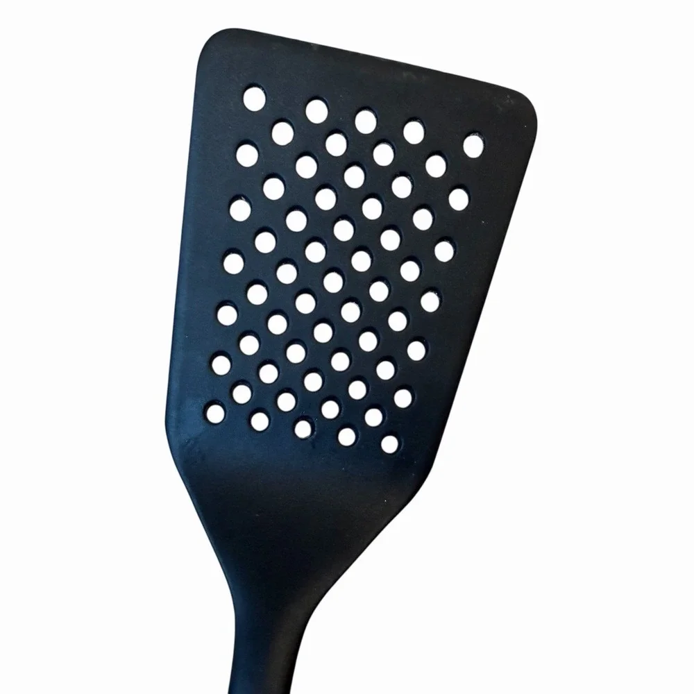 Farberware Spatula Flipper Slotted Round Holes Black Nylon‎ Plastic Kitchen
